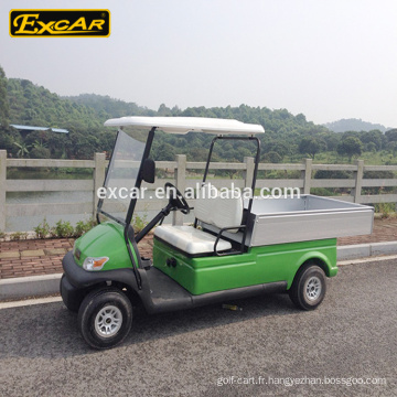 Chariot de golf de 48V 2 places d&#39;utilité de vert électrique d&#39;Excar Cart avec la boîte de cargaison